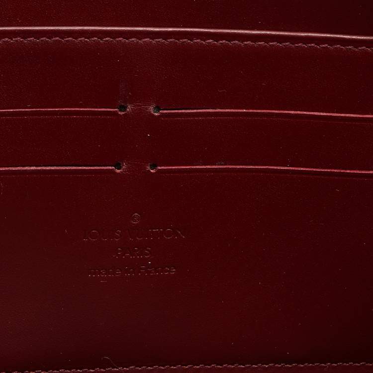 Pre Owned Louis Vuitton Griotte Monogram Vernis Zippy Wallet
