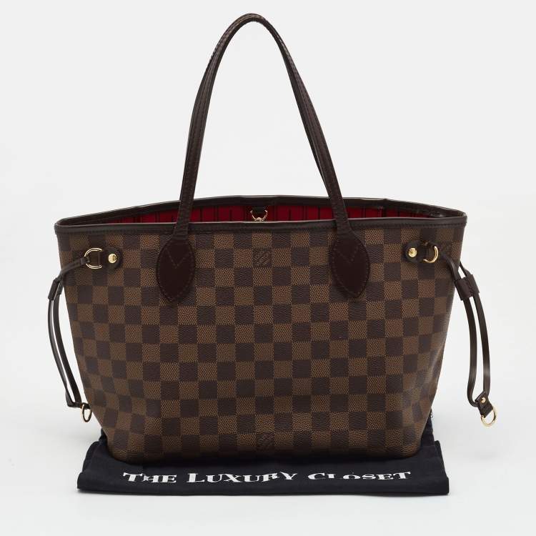 Pre Owned Louis Vuitton Damier Ebene Canvas Neverfull PM Bag