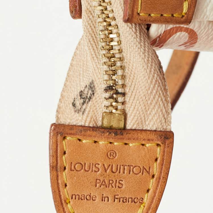 Pre Owned Louis Vuitton White Monogram Multicolore Canvas Pochette Accessories