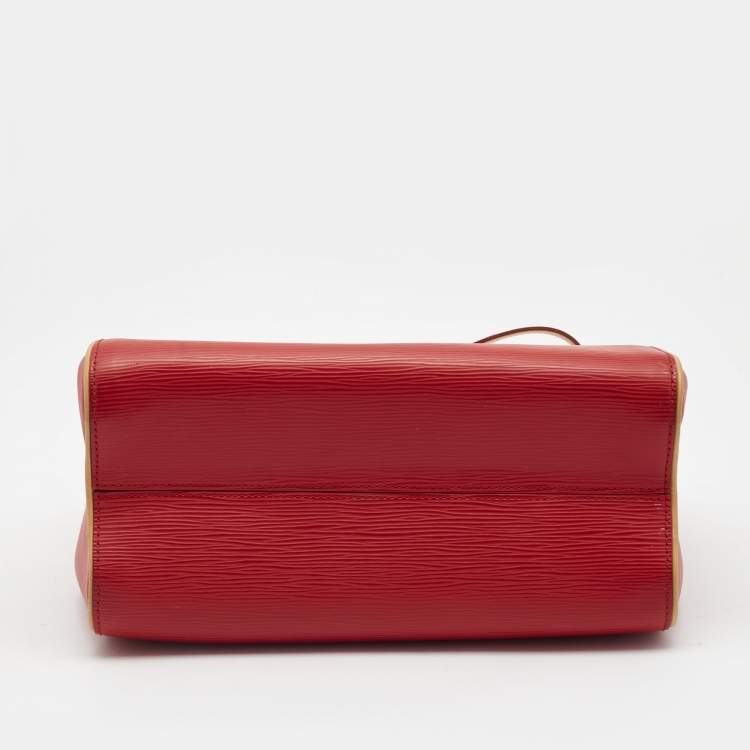 Pre Owned Louis Vuitton Coquelicot Epi Leather Doc PM Bag