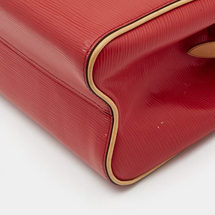 Pre Owned Louis Vuitton Coquelicot Epi Leather Doc PM Bag