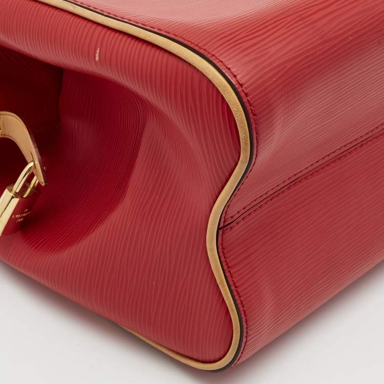 Pre Owned Louis Vuitton Coquelicot Epi Leather Doc PM Bag
