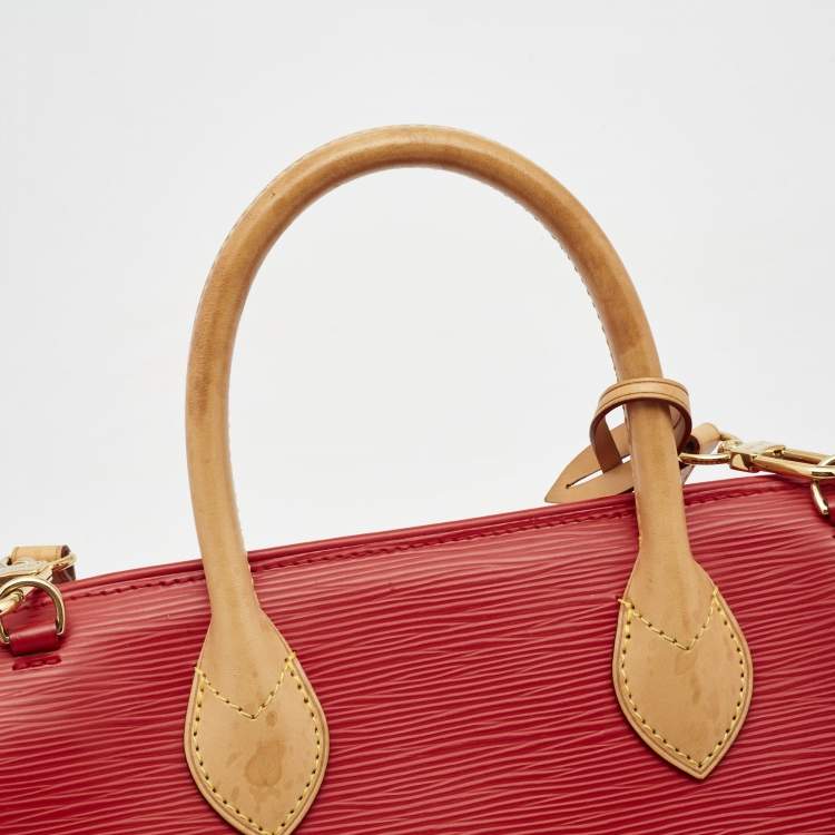 Pre Owned Louis Vuitton Coquelicot Epi Leather Doc PM Bag