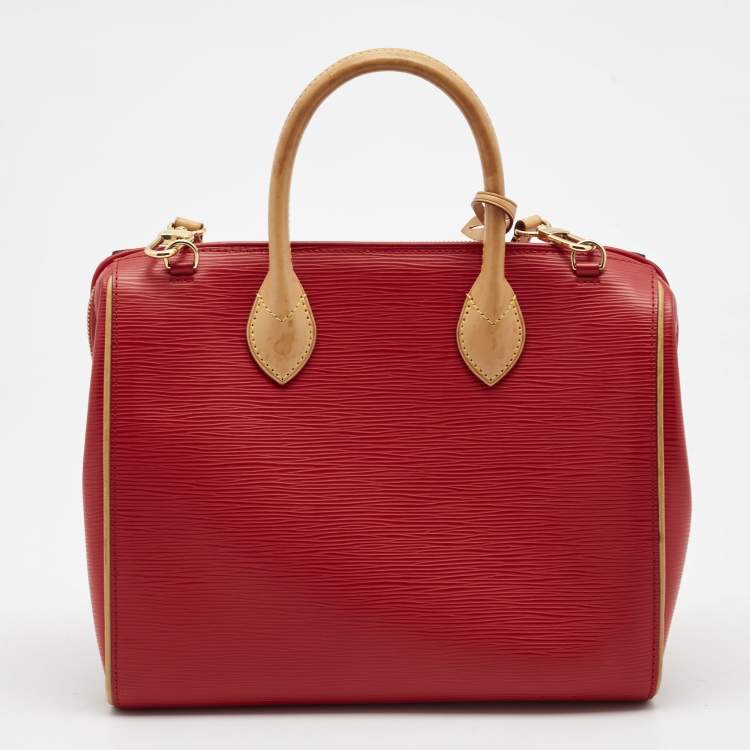 Pre Owned Louis Vuitton Coquelicot Epi Leather Doc PM Bag