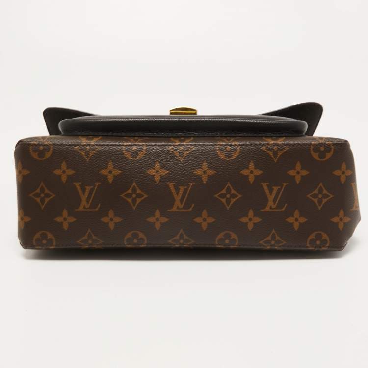 Pre Owned Louis Vuitton Black Monogram Canvas and Leather Marignan Bag