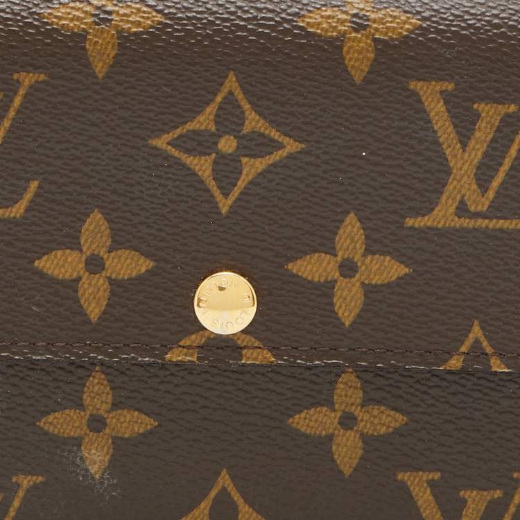 Pre Owned Louis Vuitton Monogram Canvas Fleuri Sarah Wallet 