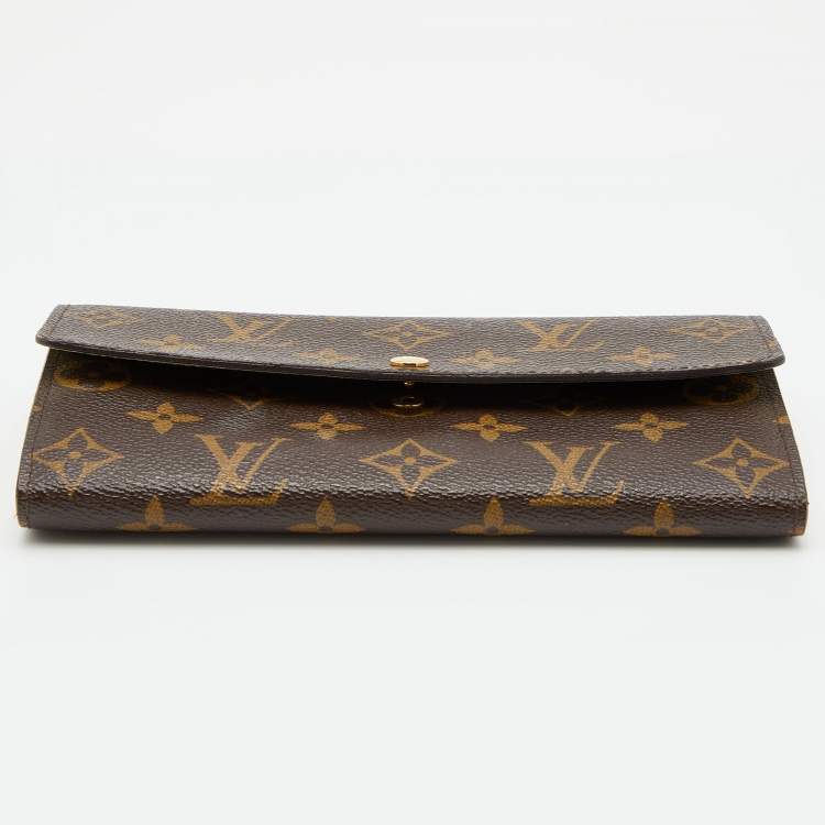 Pre Owned Louis Vuitton Monogram Canvas Fleuri Sarah Wallet 