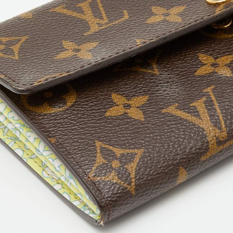 Pre Owned Louis Vuitton Monogram Canvas Fleuri Sarah Wallet 