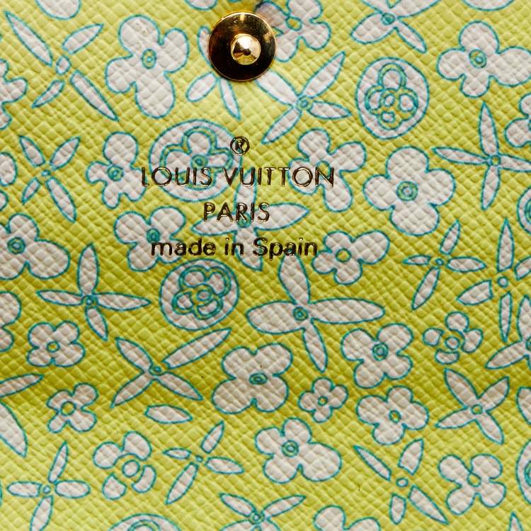 Pre Owned Louis Vuitton Monogram Canvas Fleuri Sarah Wallet 