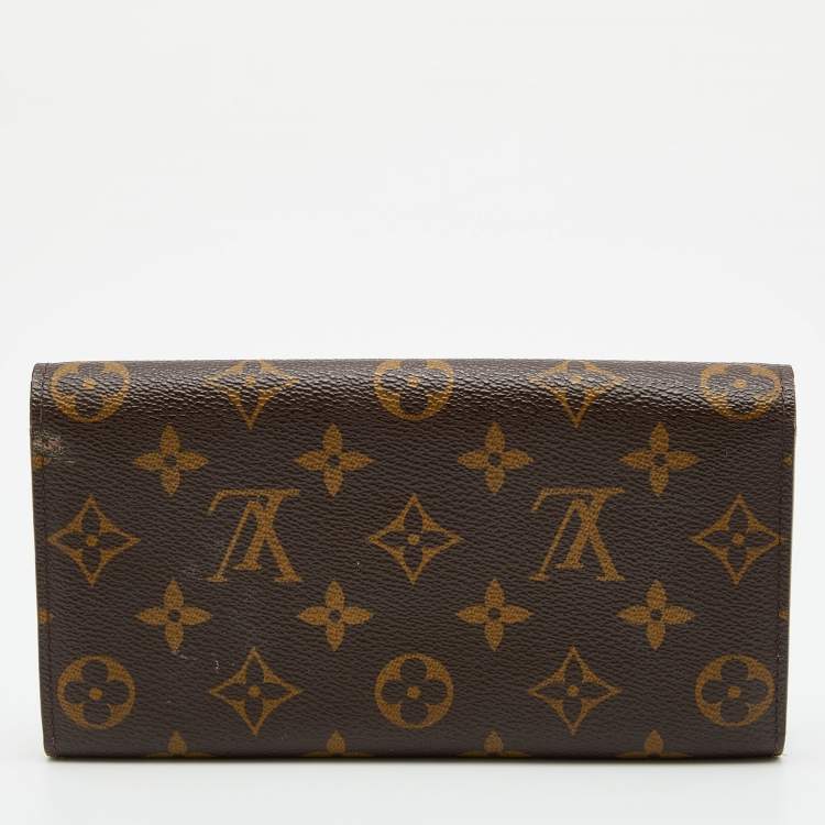 Pre Owned Louis Vuitton Monogram Canvas Fleuri Sarah Wallet 