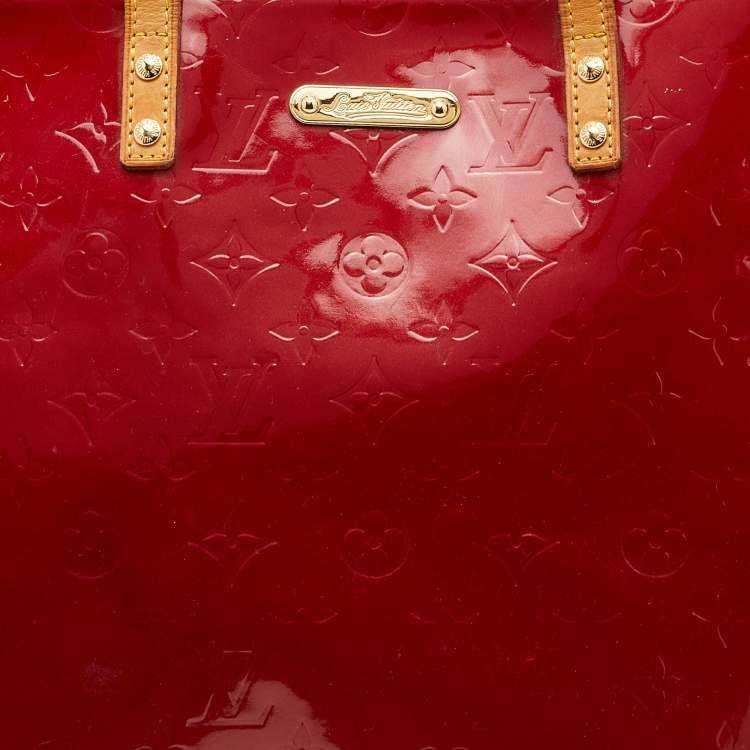 Pre Owned Louis Vuitton Pomme D’amour Monogram Vernis Bellevue GM Bag