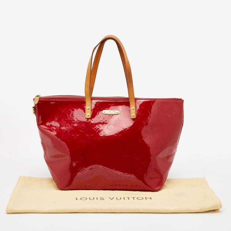 Pre Owned Louis Vuitton Pomme D’amour Monogram Vernis Bellevue GM Bag