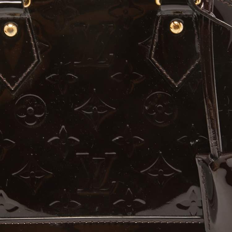 Pre Owned Louis Vuitton Amarante Monogram Vernis Alma BB Bag
