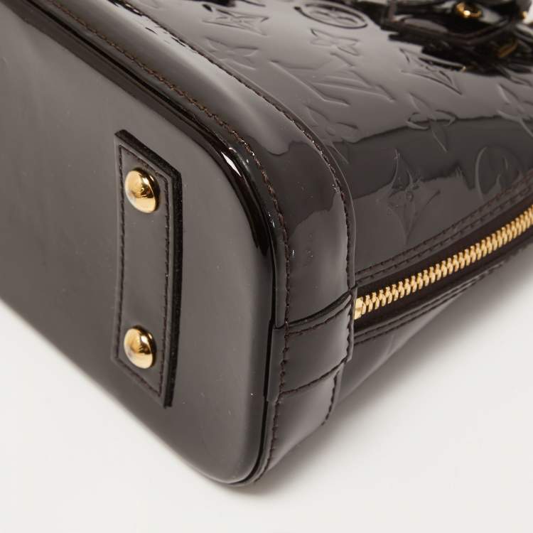 Pre Owned Louis Vuitton Amarante Monogram Vernis Alma BB Bag