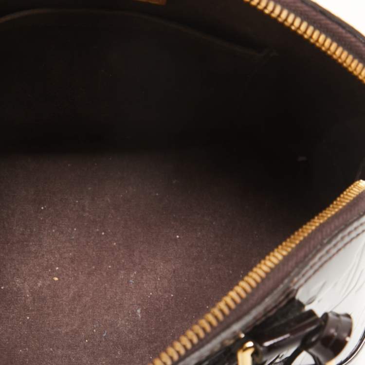 Pre Owned Louis Vuitton Amarante Monogram Vernis Alma BB Bag