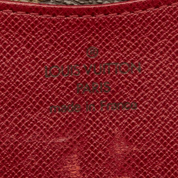 Pre Owned Louis Vuitton Red Monogram Canvas Josephine Wallet 