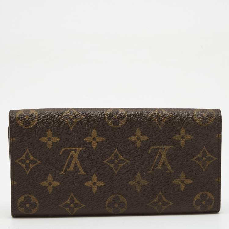 Pre Owned Louis Vuitton Red Monogram Canvas Josephine Wallet 