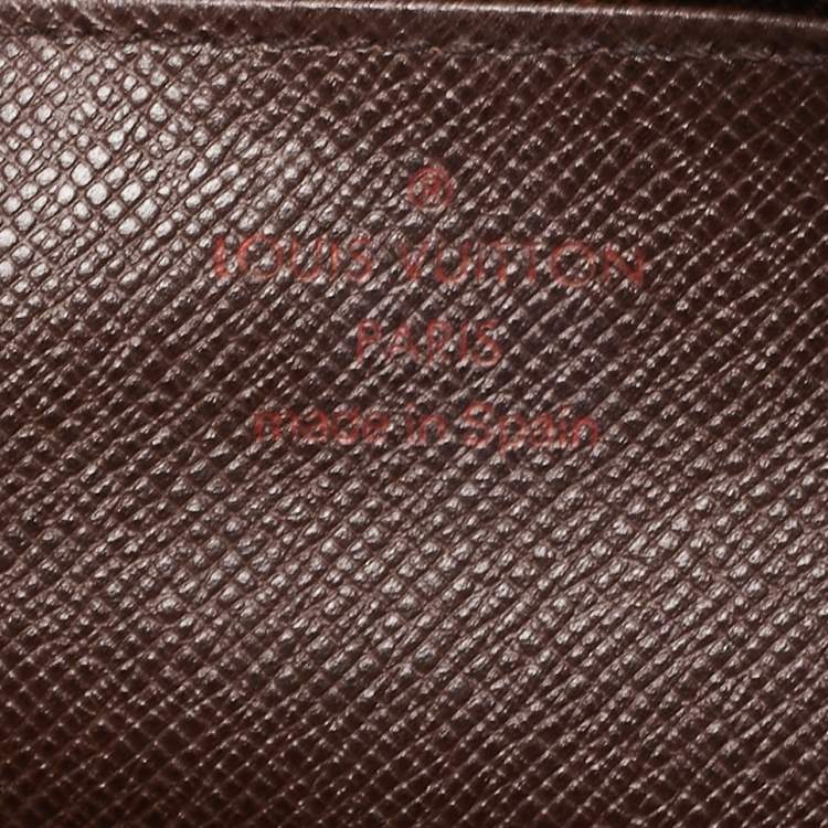 Pre Owned Louis Vuitton Damier Ebene Canvas Emilie Wallet