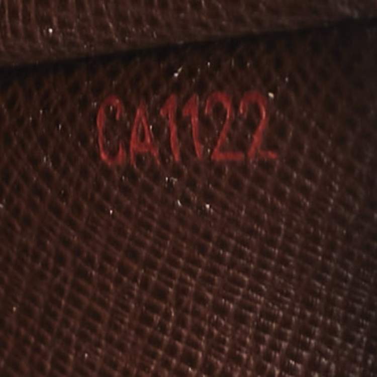 Pre Owned Louis Vuitton Damier Ebene Canvas Emilie Wallet