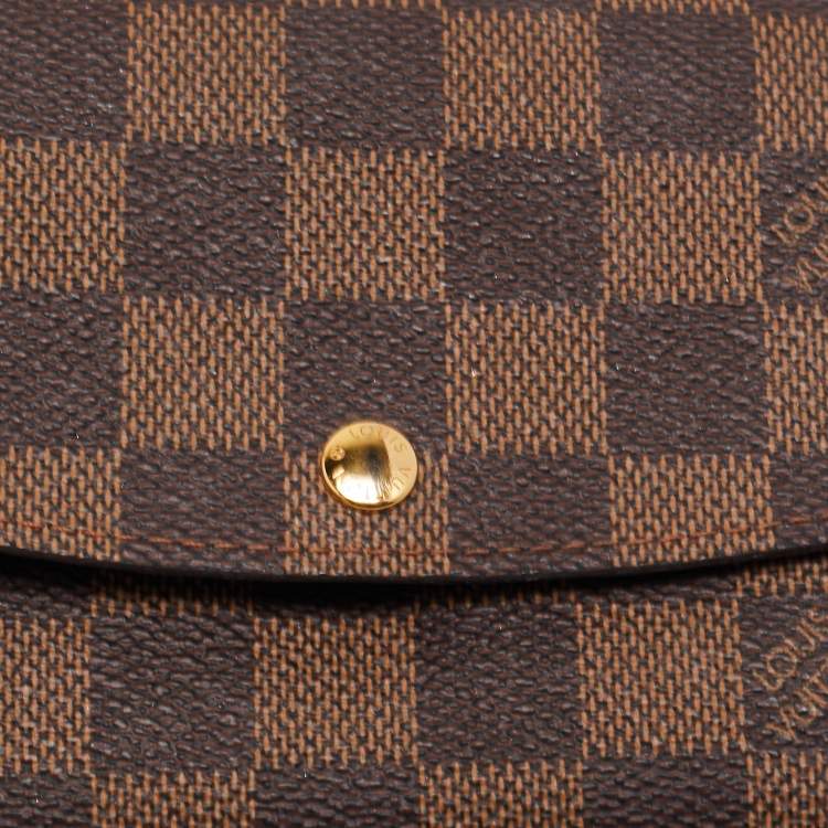 Pre Owned Louis Vuitton Damier Ebene Canvas Emilie Wallet