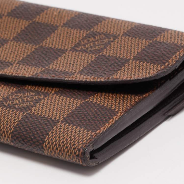 Pre Owned Louis Vuitton Damier Ebene Canvas Emilie Wallet