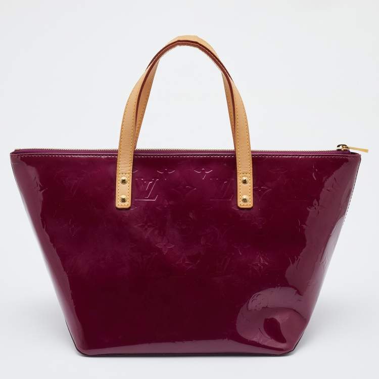 Pre Owned Louis Vuitton Violette Monogram Vernis Bellevue PM Bag