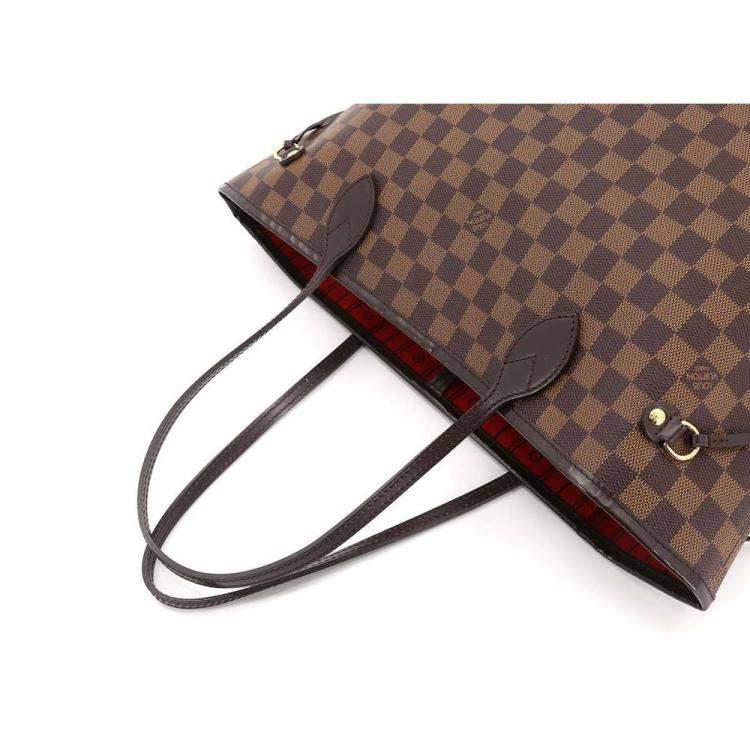 Pre Owned Louis Vuitton Brown Damier Ebene Canvas Neverfull MM Tote Bag