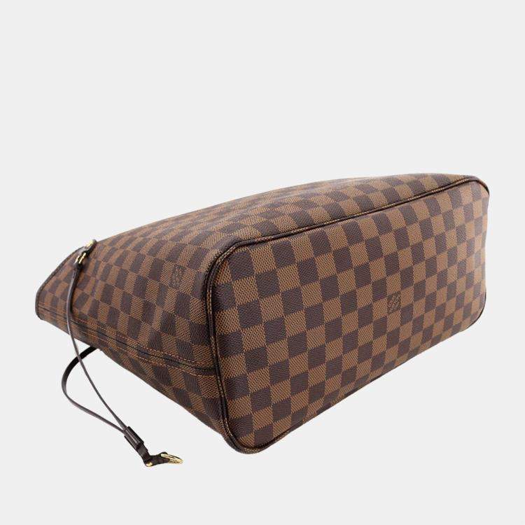 Pre Owned Louis Vuitton Brown Damier Ebene Canvas Neverfull MM Tote Bag
