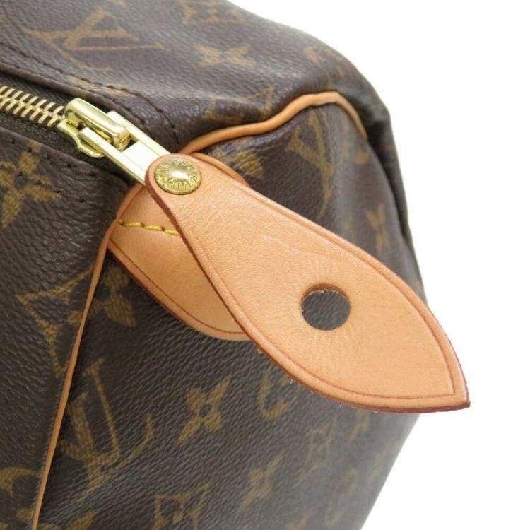 Pre Owned Louis Vuitton Brown Monogram Canvas Speedy 40 Top Handle Bag