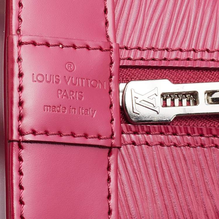 Pre Owned Louis Vuitton Fuchsia Epi Leather Alma PM Bag