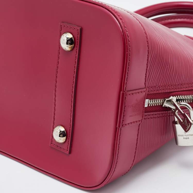 Pre Owned Louis Vuitton Fuchsia Epi Leather Alma PM Bag