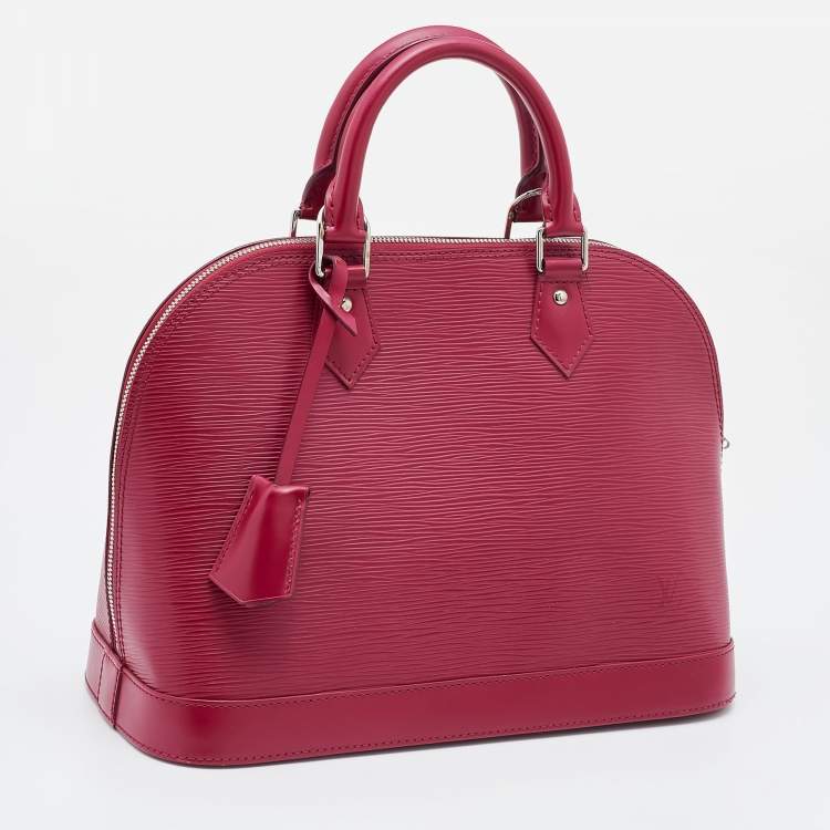 Pre Owned Louis Vuitton Fuchsia Epi Leather Alma PM Bag