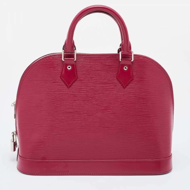 Pre Owned Louis Vuitton Fuchsia Epi Leather Alma PM Bag