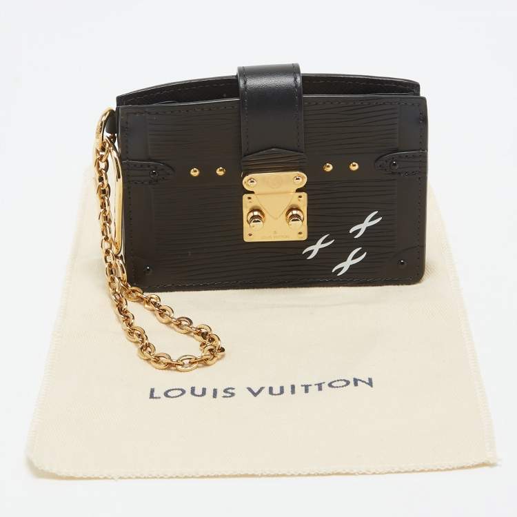 Pre Owned Louis Vuitton Black Epi Leather Trunk Multicartes Wallet
