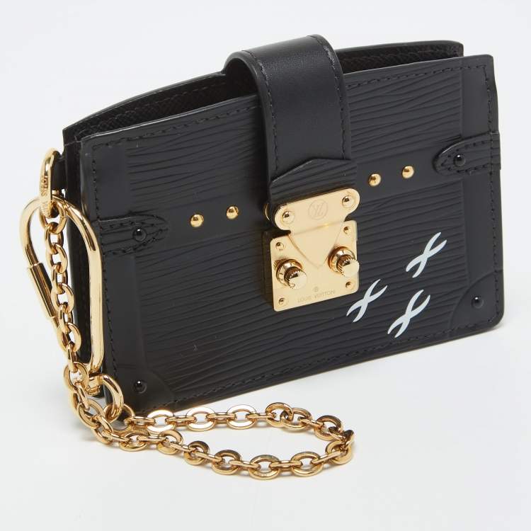 Pre Owned Louis Vuitton Black Epi Leather Trunk Multicartes Wallet