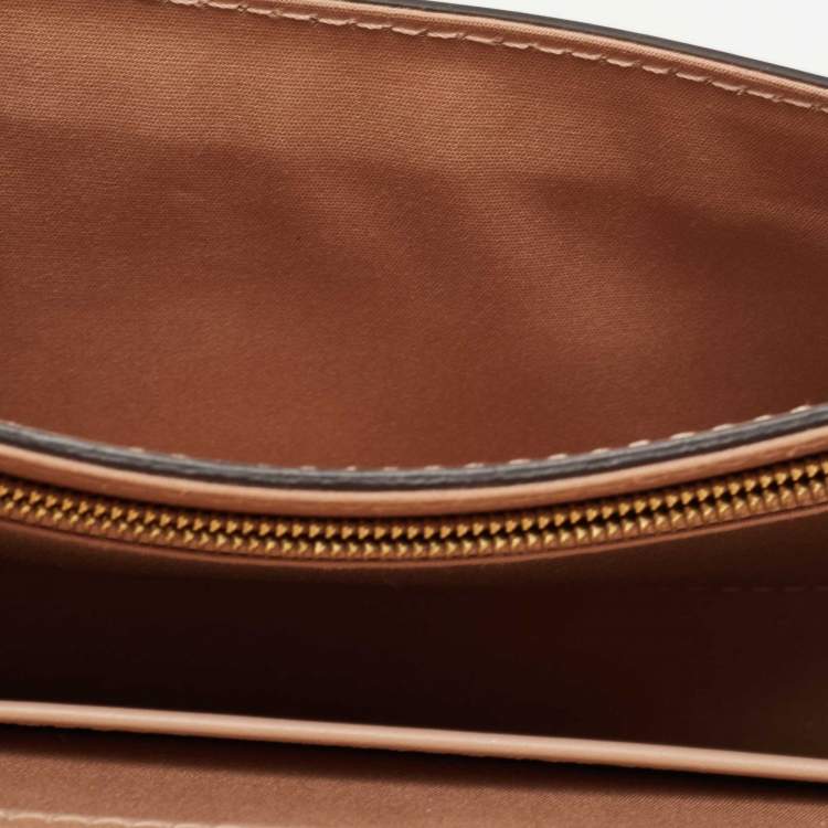 Pre Owned Louis Vuitton Beige Vernis Louise Clutch