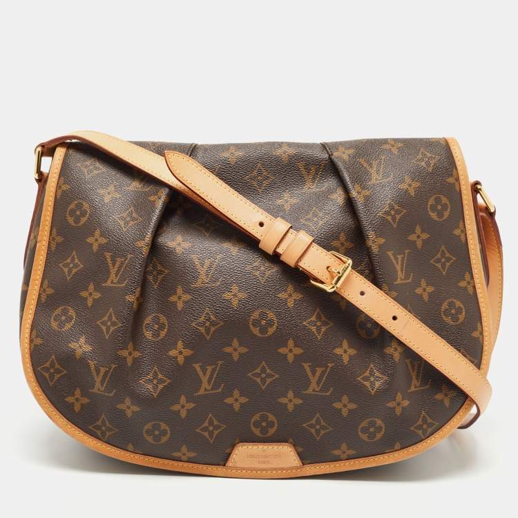 Louis Vuitton Menilmontant Handbag Monogram Canvas MM For Sale at