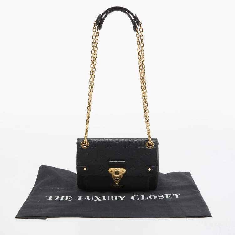مملوكة مسبقًا Louis Vuitton Black Monogram Empreinte Leather Vavin BB Bag