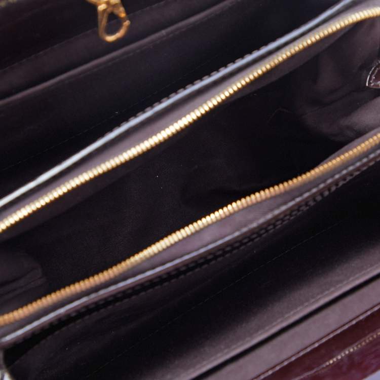 Pre Owned Louis Vuitton Amarante Monogram Vernis Virginia MM Bag              