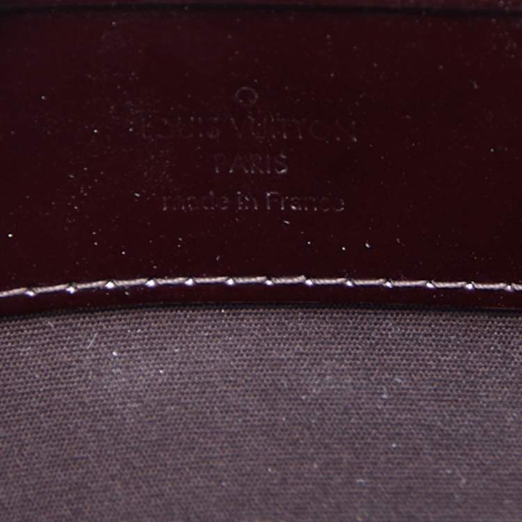 Pre Owned Louis Vuitton Amarante Monogram Vernis Virginia MM Bag              
