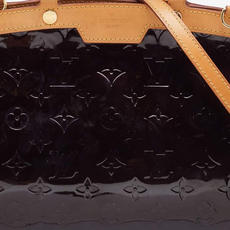 Pre Owned Louis Vuitton Amarante Monogram Vernis Brea MM Bag