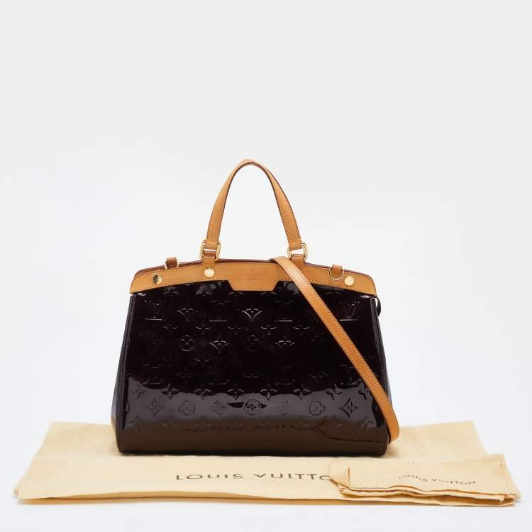 Pre Owned Louis Vuitton Amarante Monogram Vernis Brea MM Bag