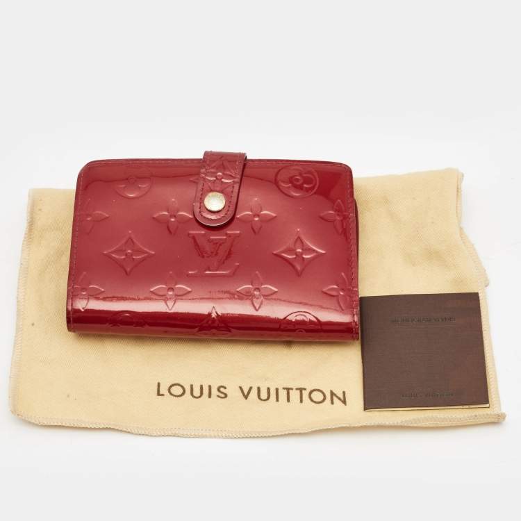 Pre Owned Louis Vuitton Pomme D’amour Monogram Vernis Portefeuille Viennois Wallet