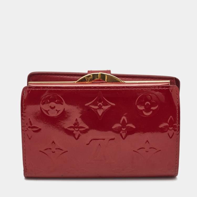 Pre Owned Louis Vuitton Pomme D’amour Monogram Vernis Portefeuille Viennois Wallet