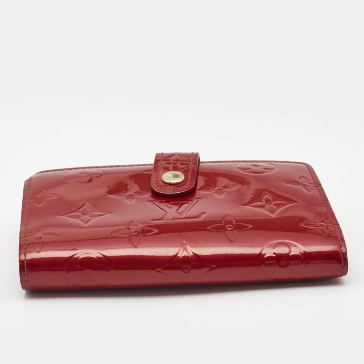 Pre Owned Louis Vuitton Pomme D’amour Monogram Vernis Portefeuille Viennois Wallet