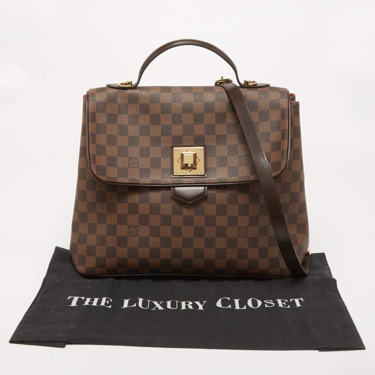 Pre Owned Louis Vuitton Damier Ebene Canvas Bergamo GM Bag