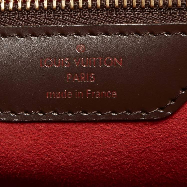 Pre Owned Louis Vuitton Damier Ebene Canvas Bergamo GM Bag