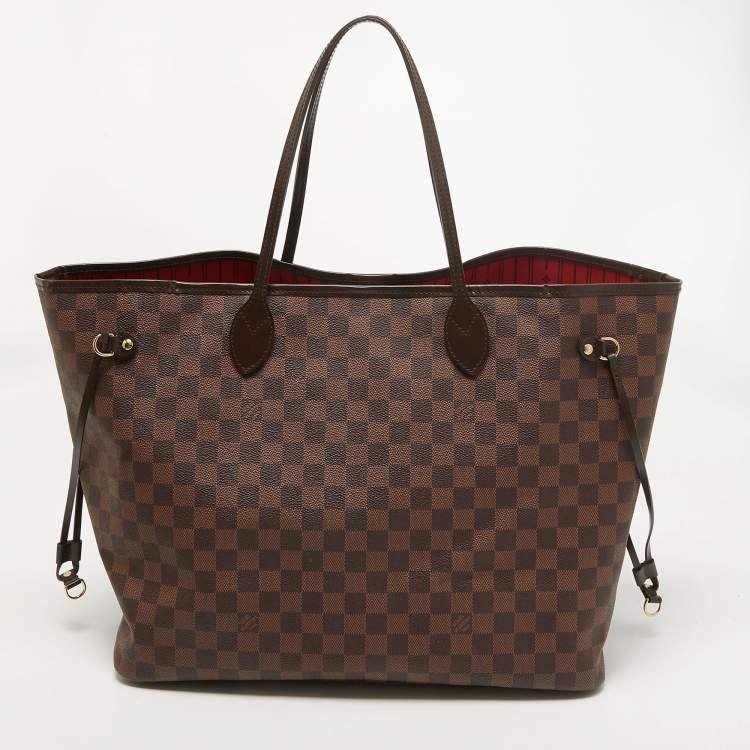 Pre Owned Louis Vuitton Damier Ebene Canvas Neverfull GM Bag