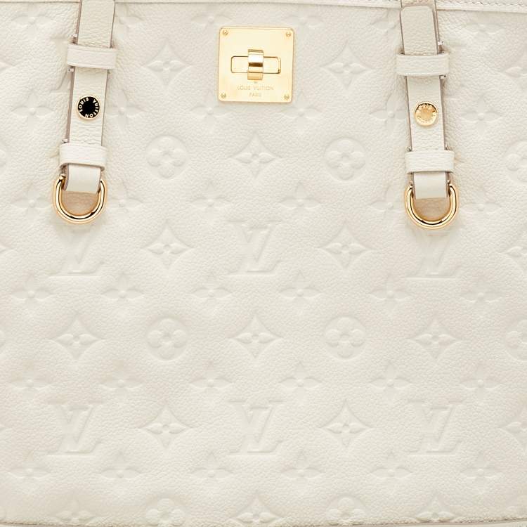 Pre Owned Louis Vuitton Neige Monogram Empreinte Leather Citadine PM Bag