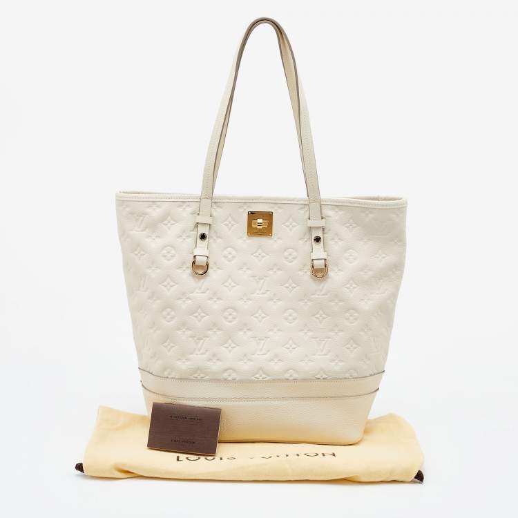 Pre Owned Louis Vuitton Neige Monogram Empreinte Leather Citadine PM Bag